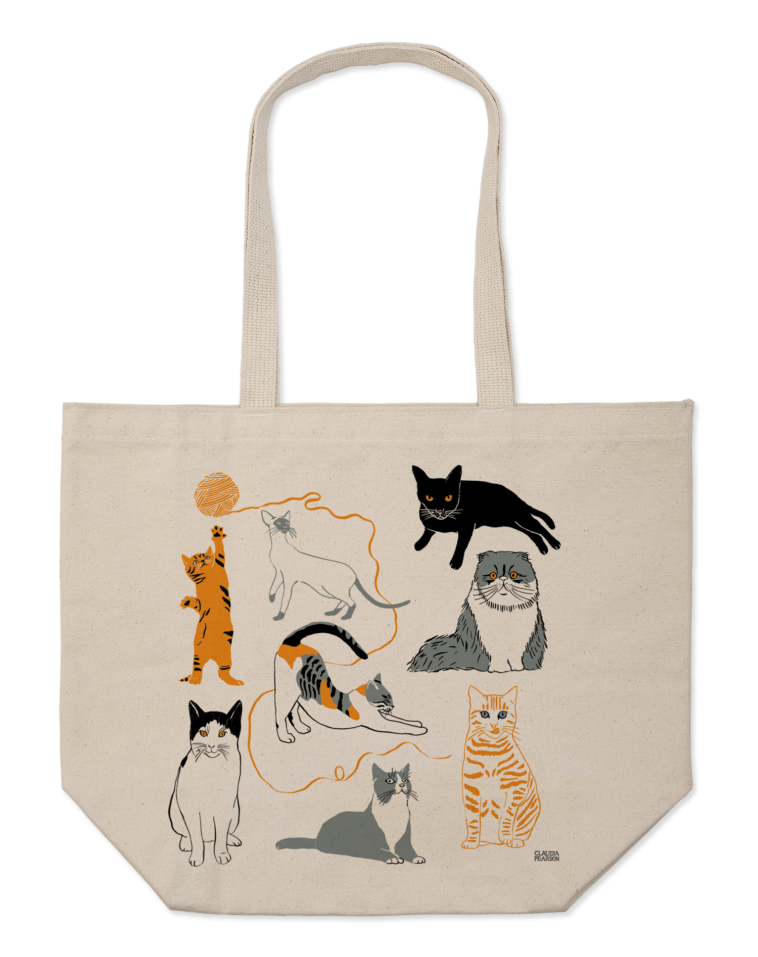 Cat Market Tote | Claudia Pearson Illustration