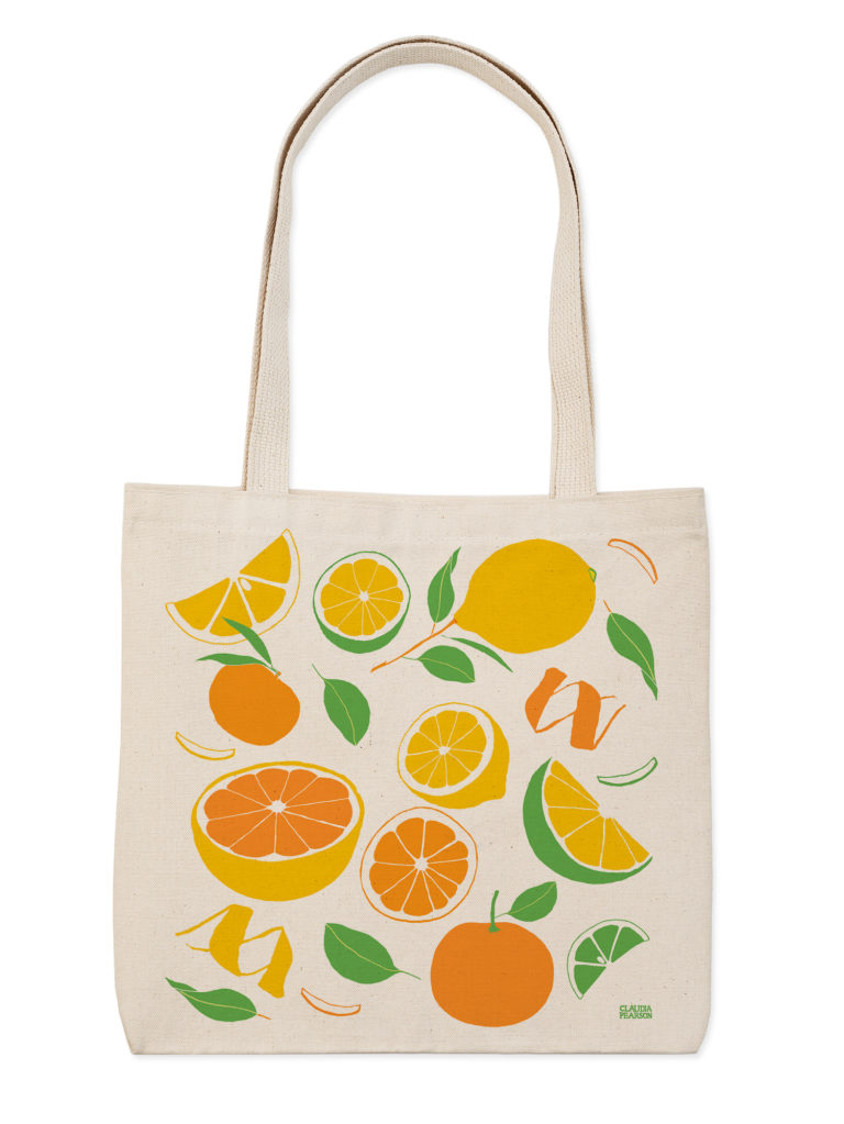 Citrus Everyday Tote | Claudia Pearson Illustration