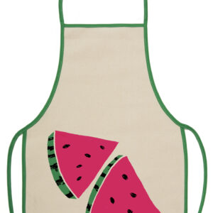 Apron with watermelon slices design.