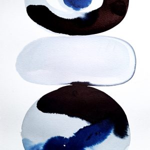 Original Ink on Watercolor Paper - Cairn 1