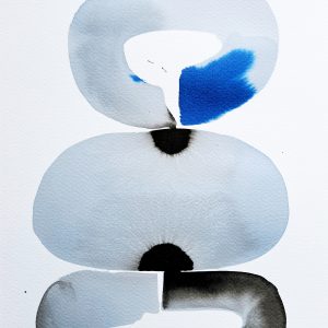 Original Ink on Watercolor Paper - Cairn 2