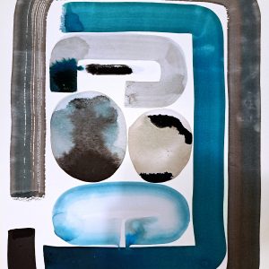 Original Ink on Watercolor Paper - Pathway 3